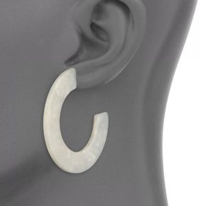 Kenneth Jay Lane Jewelry - Kenneth Jay Lane Spring/Summer White C Hoops Kenneth Jay Lane Jewelry - Kenneth Jay Lane Spring/Summer White C Hoops